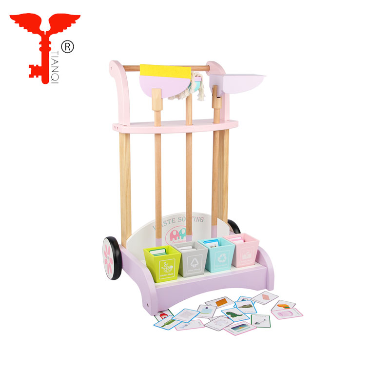 Лидер продаж, новые товары, деревянный игрушечный набор для уборки, деревянная игрушка для классификации мусора, деревянная игрушка для уборки автомобиля
