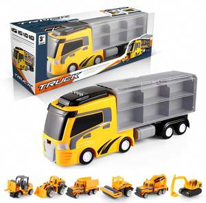 Coche de juguete de excavadora de carreras de metal fundido a presión, todoterreno, para niños, miniatura, Chase Boy, con ruedas de hierro, Hot Wheels, coche de juguete de dinosaurio para niños - Product Image 2