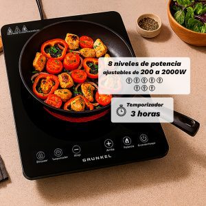 Placa de Cocción Infrarroja Grunkel de 2000W con 8 Niveles de Potencia - Product Image 5
