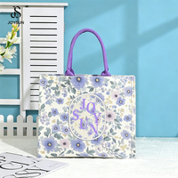 Sac fourre-tout en toile JOYSUN tendance avec logo personnalisé et motif couronne, idéal pour la promotion d'entreprise, la publicité en supermarché et le shopping
