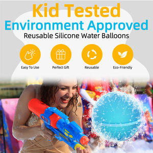 Tadatu Summer Fun Water Bombs Quick Fill Silicone Splash <strong>Balls</strong> Magnetic Reusable Water Balloons Kids Magical Water <strong>Games</strong> - Product Image 4