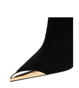 Botines de Tacón Metálico Elásticos de Moda Otoño 2024 con Punta en Pico para Mujer - Product Image 2