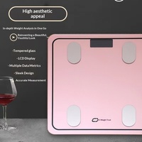 Balance connectée multifonctionnelle pour la mesure de la graisse corporelle, capacité 180 kg, alimentée par batterie, moniteur de santé portable