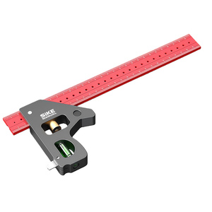 Regla de Medición Multiángulo y Escuadra de Carpintero - Construcción Totalmente de <span class=keywords><strong>Aluminio</strong></span>, Nivel de Vial para Tareas de Trazado y Escritura - Product Image 4