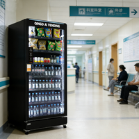 Réfrigérateur-congélateur Qingo à une porte, réfrigérateur commercial pour boissons, vitrine industrielle à température unique, distributeur automatique SDK