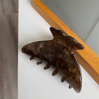 DOWELL Pince à cheveux robuste en forme de requin, style simple, pour l'arrière de la tête, de haute qualité, en feuille d'acétate épaissie