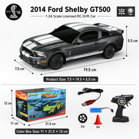 Mini Coche de Carreras a Control Remoto 2.4G, Juguete de Carreras a Escala 1:24, Coche RC de Alta Gama para Niños, Regalos, Ford Shelby GT500
