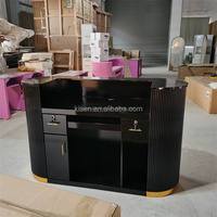 Comptoir de caisse personnalisé Mobilier commercial moderne Petit magasin de vêtements Salon de beauté Bar Entreprise Réception