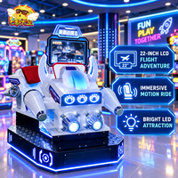 Machine d'arcade de simulation de vol avec écran LCD 22 pouces, à monnayeur, pour centre de divertissement familial et aires de jeux intérieures