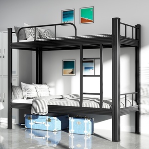 Student Dormitory Double Layer Adjustable Modern High <b>Low</b> <b>Bed</b> with Metal <b>Frame</b> for Bedroom - Product Image 1