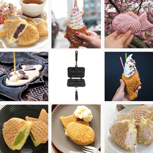 กระทะวาฟเฟิลรูปปลา อลูมิเนียมอัลลอยด์เคลือบสารกันติด ปราศจากสาร PFOA ล้างด้วยมือเท่านั้น ถาดอบสำหรับอาหารเช้าและของว่าง - Product Image 6