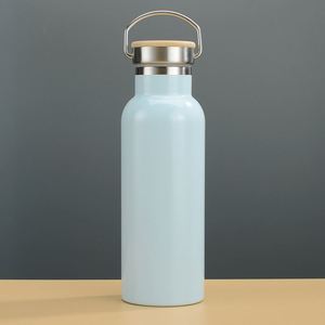 Wholesale Stainless Steel Double Wall Water 500Ml/750Ml Sports Outdoor Wide Mouth Leak Proof Vacuum <b>Flask</b> With Bamboo Lid - Product Image 3