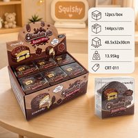 Jouet Squishy en forme de tarte au chocolat, à récupération lente, en TPR, anti-stress, jouet sensoriel de bureau pour enfants et adultes