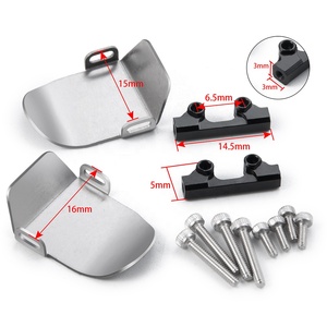Accesorios para coches RC: Kit de placa protectora de chasis metálico con bloques de montaje y tornillos para modelo todoterreno <span class=keywords><strong>Axial</strong></span> SCX24 <span class=keywords><strong>1</strong></span>/<span class=keywords><strong>24</strong></span> <span class=keywords><strong>Crawler</strong></span> - Product Image 2