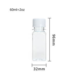Empty 60ml PET Plastic Ginger Shot <strong>Mini</strong> 2oz Wellness Shots <strong>Bottle</strong> for Juice Soda <strong>Champagne</strong> Beverage Packaging Logo Printing - Product Image 6