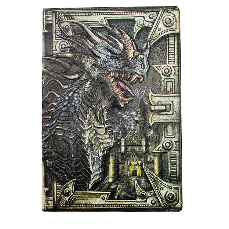Genuine Leather Dragon Journal Leather Journal Notebook A5 Leather Note Book Diary Hardcover Cover Embossing