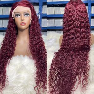 Letsfly Densité 200% 10A 99J #   Perruques Lace Frontal 13x4 Water Wave Ear to Ear, Cheveux Humains Bouclés 18-30 Pouces, Vente en Gros Usine - Product Image 1