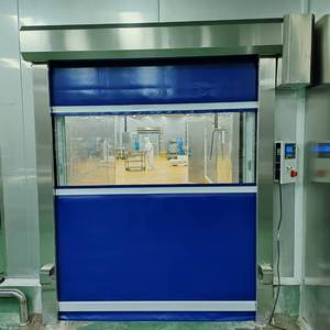 Porte de garage à enroulement rapide <span class=keywords><strong>RENPU</strong></span>, modèle 015, en PVC et alliage d'aluminium, antivol, pour entrepôt frigorifique, design moderne, électrique, vente en gros, Qingdao - Product Image 4