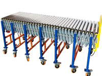 Équipement de manutention automatique, table à rouleaux en acier flexible extensible par gravité, convoyeur pour le tri et le transport des colis