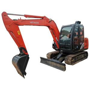 Mini-excavatrice Hitachi ZX60 d'occasion d'origine japonaise, 6 tonnes, avec moteur hydraulique sur chenilles et moteur à haut rendement. - Product Image 1
