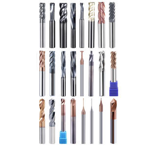 أداة طحن من الكربيد التنجستن للتشغيل العام للحديد الزهر، مطلية باللون الأزرق البانيو، أداة طحن رباعية الشفرات مسطحة - Product Image 2