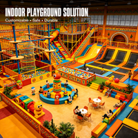 Équipement de parc de trampolines intérieur sur mesure, centre de divertissement familial de grande envergure, solution clé en main pour aire de jeux