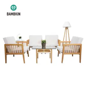 Bambkin GARDEN LIVING Kamar Double Cinta Modern Sofa Bambu Sofa Kursi