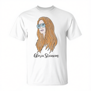 T-shirt avec illustration artistique vintage en aquarelle, icône féministe, design Gloria Steinem - Product Image 2