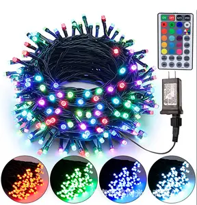 31V 22M Controlled Color Changing Outdoor 200 LED Christmas RGB Garland String Lights