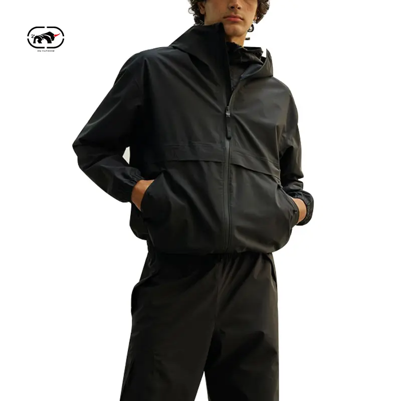 Custom Men Outdoor Hiking Waterproof Rain Jacket Sport Windbreaker Jacket Manufacturers