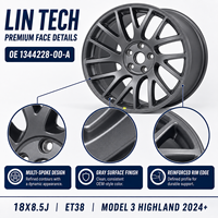 Jante en alliage LinTech 18X8.5J ET38, best-seller, référence OE 1344228-00-A, gris, pour Tesla Model 3 Highland 2024 Plus