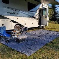 Campingmatte 500x250 cm Vorzeltmatte Bodenteppich Kunststoffnetze Wasserdichte Bodenplane Campingmatte Vorzeltteppich für Zeltcamping