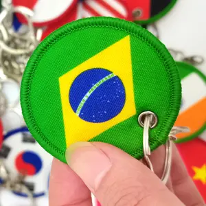 Ychon hadiah permainan disesuaikan bendera negara souvenir gantungan kunci logam liontin hadiah cincin kunci
