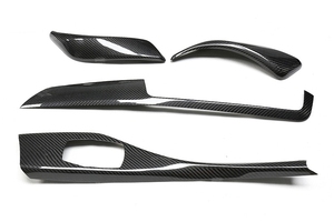 Merkezi konsol 4 adet düzeltir iç kitleri için BMW <span class=keywords><strong>2</strong></span> SER F22 Coupe 2018-19 karbon Fiber (LHD sadece) iç kapı kulp kılıfı - Product Image 3