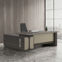 Bureau de direction moderne en L de luxe de haute qualité, personnalisable, avec hauteur réglable, design modulaire, construction en bois d'orme en option