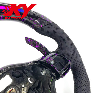 Volant de direction avec levier de vitesses en fibre de carbone forgée personnalisé pour Volkswagen MK6 Jetta Tiguan Scirocco, compatible avec VW GTI Golf 6 MK5 MK8 - Product Image 3
