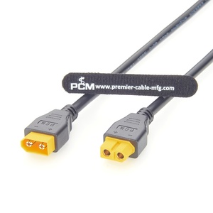 كابل تمديد Amass XT60 ذكر إلى أنثى 16AWG عالي التيار لبطارية الطائرات بدون طيار والروبوتات وأنظمة تخزين الطاقة - Product Image 1