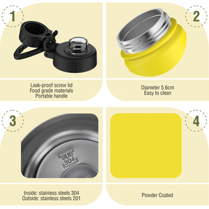 400ml Stainless Steel Insulated Water <b>Bottle</b> With Sealed Screw-on Cap Design - Product Image 5