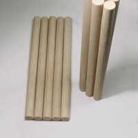 YUESHEN – Tiges rondes en bois d'hévéa personnalisées en gros, 3-60 mm, bâtonnets en bois naturel, pièces usinées CNC