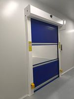 Porte à enroulement rapide en PVC et acier inoxydable de haute qualité, moderne, pour atelier extérieur, résistante au vent, finition PVC, 2000x2800MM