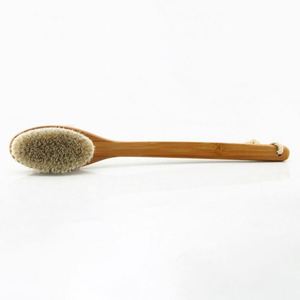 Bathroom Supplies Tools Horsehair <b>Bath</b> Brush with Long Curved - Product Image 5
