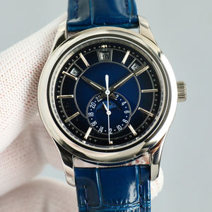 Reloj Unisex de Alta Gama, Personalizable, Estilo Heritage, Caja Plateada, Esfera Grabada, Calendario Perpetuo - Product Image 3