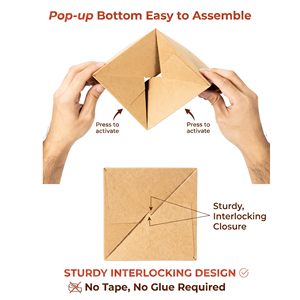 Gift Boxes Brown <b>Kraft</b> Cardboard Pop Up Gift <b>Box</b> with Lids Twine Easy Assembly for Presents Candles Mugs Ornaments Party Favors - Product Image 4