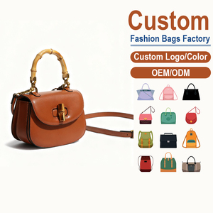 Soft Cowhide Bamboo Women's Premium Crossbody Bag Vintage Striped Waterproof Adjustable Strap-Summer Commuting Custom Logo - Product Image 1