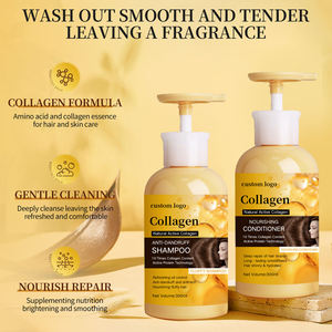 Shampooing et après-shampooing au collagène personnalisés vente en gros masque capillaire nourrissant rafraîchissant contrôle de l'huile shampooing antipelliculaire ensemble de soins capillaires - Product Image 3