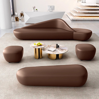 Canapé de conférence incurvé multifonctionnel, sièges ergonomiques pour entreprises avec design modulaire pour bureaux, hôtels et espaces extérieurs