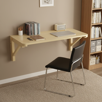 Table pliante murale mince en gros, OEM, gain de place, bureau à domicile, poste de travail pour ordinateur portable certifié FSC, taille personnalisée