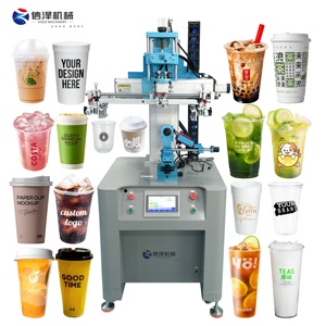 Máquina de serigrafía de vasos de papel semiautomática multicolor servoaccionada independiente <span class=keywords><strong>para</strong></span> <span class=keywords><strong>tazas</strong></span> de té con leche - Product Image 1