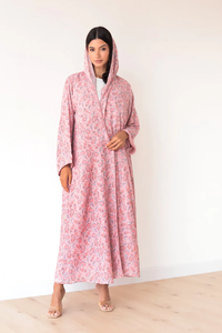 Abaya musulmane LEDUO personnalisée, décontractée, printemps, pour femme, en viscose unie, longueur cheville, manches ouvertes, pour Diwali - Product Image 2