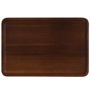 Plateau rectangulaire en bois d'acacia <span class=keywords><strong>de</strong></span> style japonais, support à tasses en bois massif, assiette <span class=keywords><strong>de</strong></span> service, rangement pour tasses à thé et à eau jetables, idéal pour les fêtes - Product Image 1